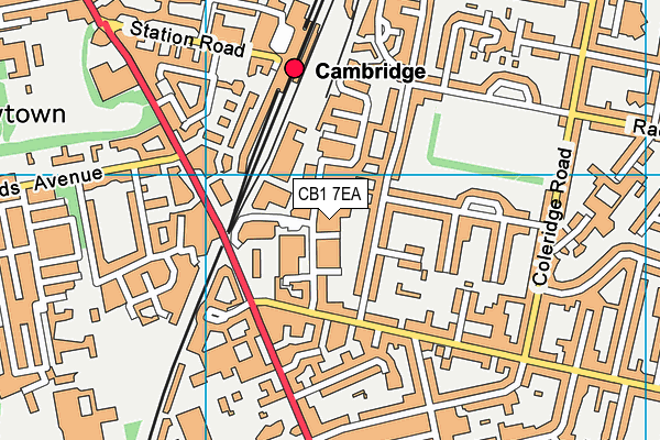 CB1 7EA map - OS VectorMap District (Ordnance Survey) CB1 7EA map - OS VectorMap District (Ordnance Survey)