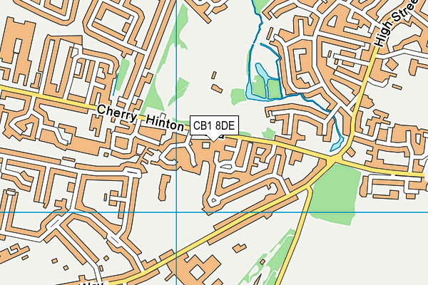 CB1 8DE map - OS VectorMap District (Ordnance Survey) CB1 8DE map - OS VectorMap District (Ordnance Survey)