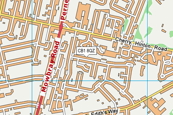 CB1 8QZ map - OS VectorMap District (Ordnance Survey) CB1 8QZ map - OS VectorMap District (Ordnance Survey)