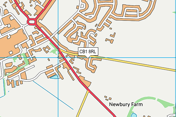CB1 8RL map - OS VectorMap District (Ordnance Survey) CB1 8RL map - OS VectorMap District (Ordnance Survey)