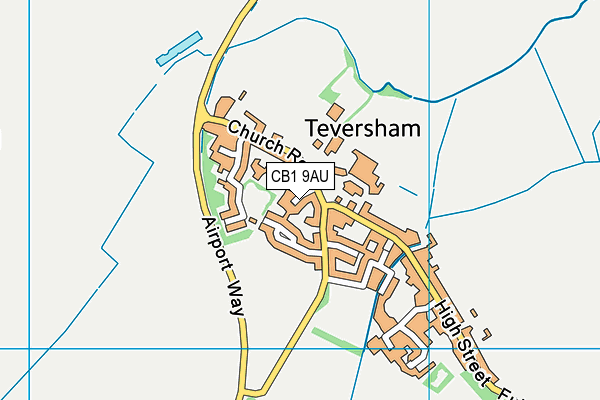 CB1 9AU map - OS VectorMap District (Ordnance Survey) CB1 9AU map - OS VectorMap District (Ordnance Survey)