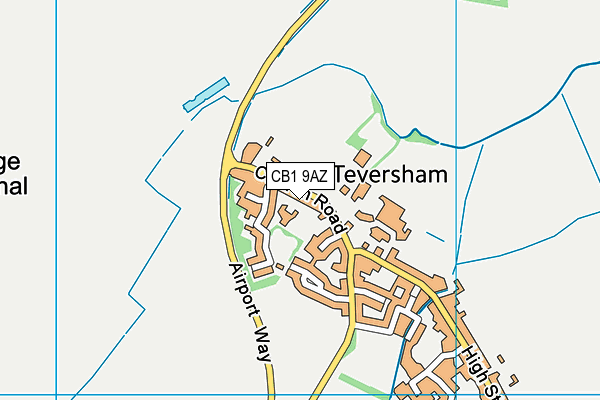 CB1 9AZ map - OS VectorMap District (Ordnance Survey) CB1 9AZ map - OS VectorMap District (Ordnance Survey)