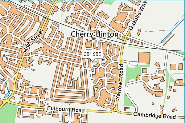 CB1 9BE map - OS VectorMap District (Ordnance Survey) CB1 9BE map - OS VectorMap District (Ordnance Survey)