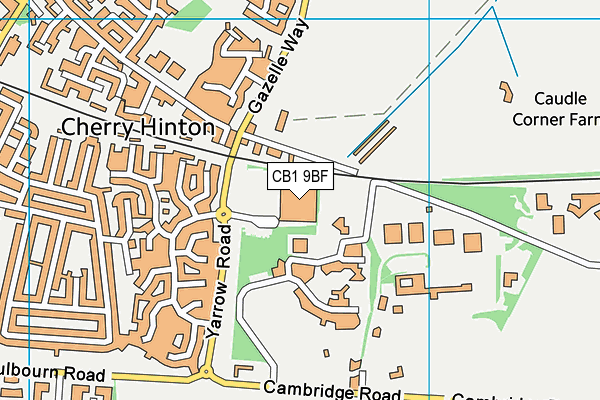 CB1 9BF map - OS VectorMap District (Ordnance Survey) CB1 9BF map - OS VectorMap District (Ordnance Survey)