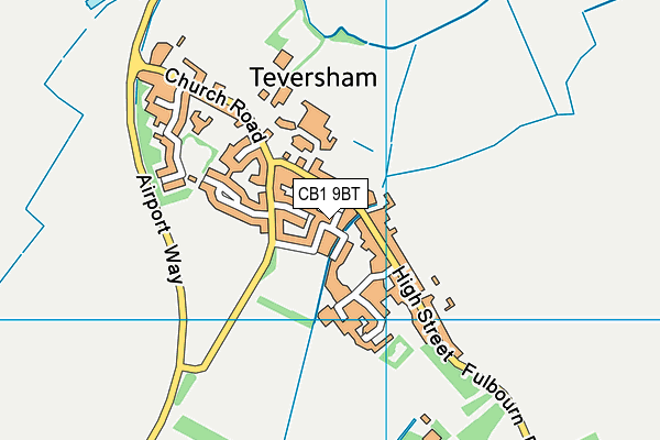 CB1 9BT map - OS VectorMap District (Ordnance Survey) CB1 9BT map - OS VectorMap District (Ordnance Survey)