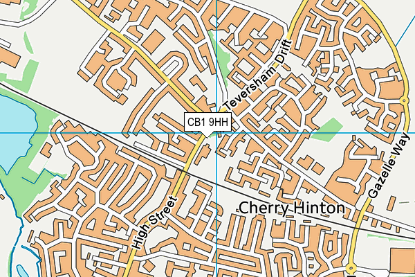 CB1 9HH map - OS VectorMap District (Ordnance Survey) CB1 9HH map - OS VectorMap District (Ordnance Survey)