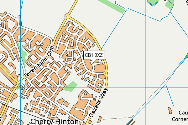 CB1 9XZ map - OS VectorMap District (Ordnance Survey) CB1 9XZ map - OS VectorMap District (Ordnance Survey)