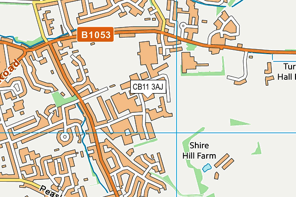 CB11 3AJ map - OS VectorMap District (Ordnance Survey) CB11 3AJ map - OS VectorMap District (Ordnance Survey)