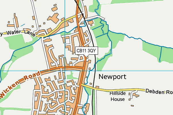 CB11 3QY map - OS VectorMap District (Ordnance Survey) CB11 3QY map - OS VectorMap District (Ordnance Survey)