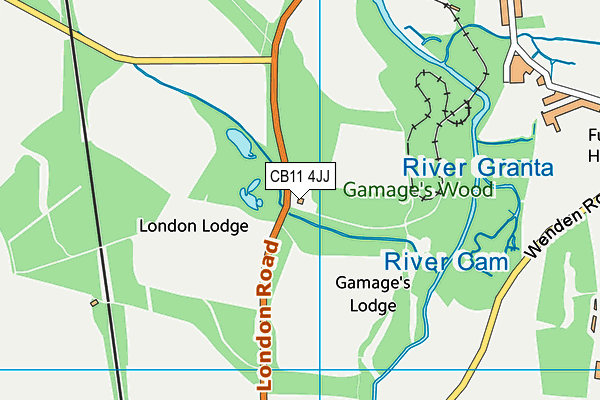 CB11 4JJ map - OS VectorMap District (Ordnance Survey) CB11 4JJ map - OS VectorMap District (Ordnance Survey)