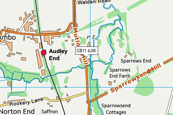 CB11 4JW map - OS VectorMap District (Ordnance Survey) CB11 4JW map - OS VectorMap District (Ordnance Survey)