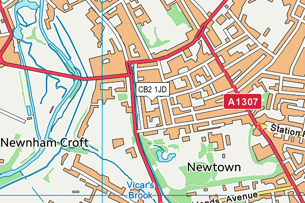 CB2 1JD map - OS VectorMap District (Ordnance Survey) CB2 1JD map - OS VectorMap District (Ordnance Survey)
