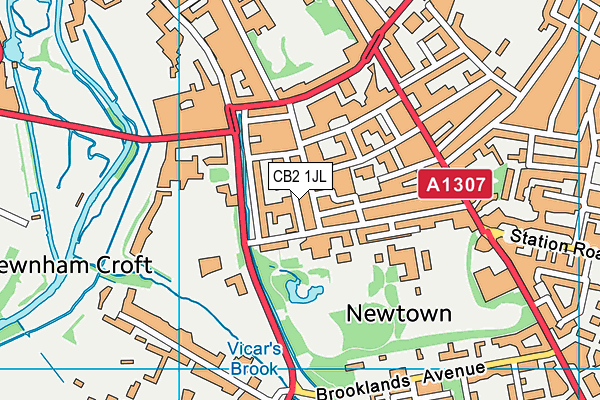 CB2 1JL map - OS VectorMap District (Ordnance Survey) CB2 1JL map - OS VectorMap District (Ordnance Survey)