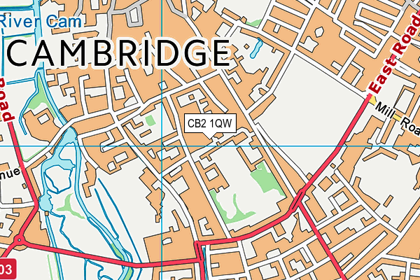 CB2 1QW map - OS VectorMap District (Ordnance Survey) CB2 1QW map - OS VectorMap District (Ordnance Survey)