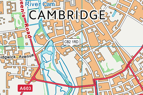 CB2 1RD map - OS VectorMap District (Ordnance Survey)
