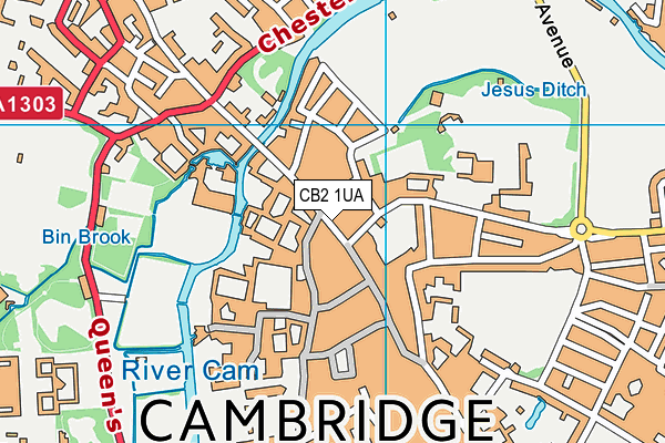 CB2 1UA map - OS VectorMap District (Ordnance Survey) CB2 1UA map - OS VectorMap District (Ordnance Survey)