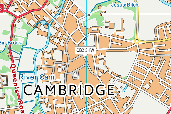 CB2 3HW map - OS VectorMap District (Ordnance Survey) CB2 3HW map - OS VectorMap District (Ordnance Survey)