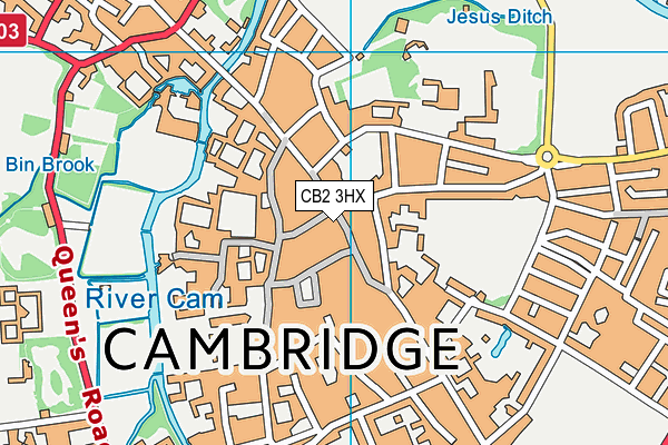 CB2 3HX map - OS VectorMap District (Ordnance Survey) CB2 3HX map - OS VectorMap District (Ordnance Survey)