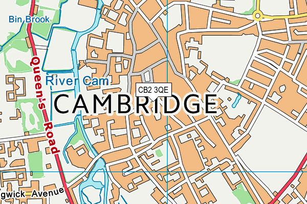 CB2 3QE map - OS VectorMap District (Ordnance Survey) CB2 3QE map - OS VectorMap District (Ordnance Survey)
