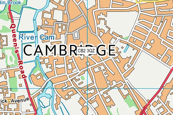 CB2 3QZ map - OS VectorMap District (Ordnance Survey) CB2 3QZ map - OS VectorMap District (Ordnance Survey)