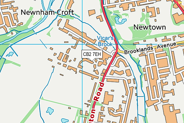 CB2 7EH map - OS VectorMap District (Ordnance Survey) CB2 7EH map - OS VectorMap District (Ordnance Survey)