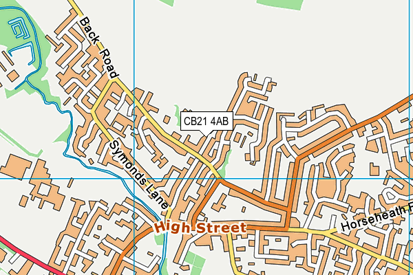 CB21 4AB map - OS VectorMap District (Ordnance Survey) CB21 4AB map - OS VectorMap District (Ordnance Survey)