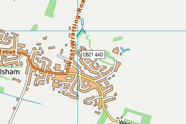 CB21 4AD map - OS VectorMap District (Ordnance Survey) CB21 4AD map - OS VectorMap District (Ordnance Survey)