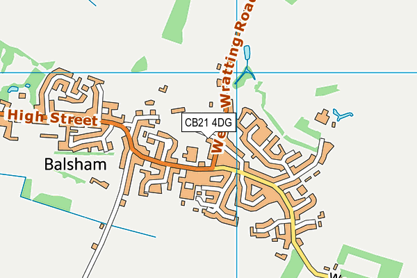 CB21 4DG map - OS VectorMap District (Ordnance Survey) CB21 4DG map - OS VectorMap District (Ordnance Survey)