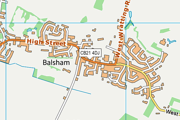 CB21 4DJ map - OS VectorMap District (Ordnance Survey) CB21 4DJ map - OS VectorMap District (Ordnance Survey)