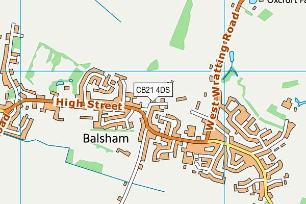 CB21 4DS map - OS VectorMap District (Ordnance Survey) CB21 4DS map - OS VectorMap District (Ordnance Survey)