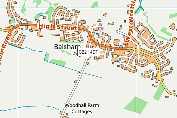 CB21 4DT map - OS VectorMap District (Ordnance Survey) CB21 4DT map - OS VectorMap District (Ordnance Survey)