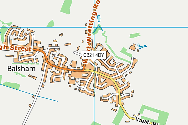 CB21 4DY map - OS VectorMap District (Ordnance Survey) CB21 4DY map - OS VectorMap District (Ordnance Survey)
