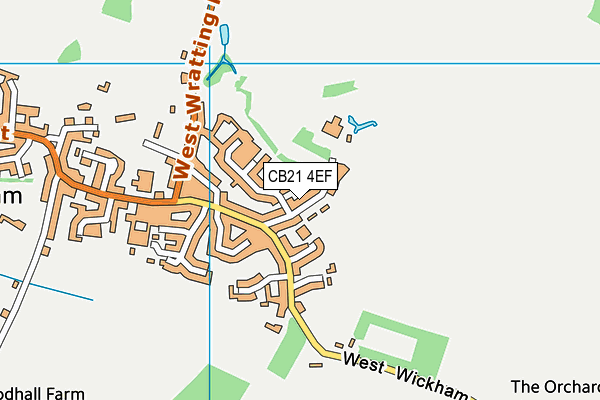 CB21 4EF map - OS VectorMap District (Ordnance Survey) CB21 4EF map - OS VectorMap District (Ordnance Survey)
