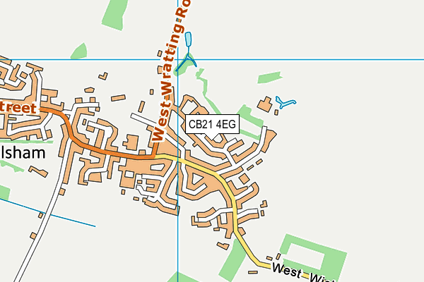 CB21 4EG map - OS VectorMap District (Ordnance Survey) CB21 4EG map - OS VectorMap District (Ordnance Survey)