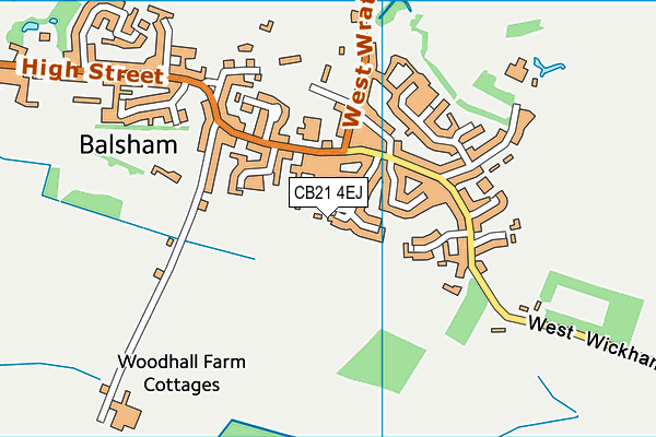CB21 4EJ map - OS VectorMap District (Ordnance Survey) CB21 4EJ map - OS VectorMap District (Ordnance Survey)