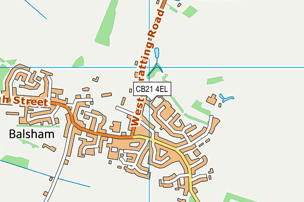 CB21 4EL map - OS VectorMap District (Ordnance Survey) CB21 4EL map - OS VectorMap District (Ordnance Survey)