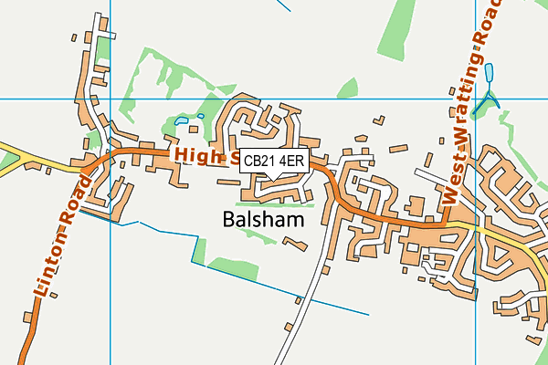 CB21 4ER map - OS VectorMap District (Ordnance Survey) CB21 4ER map - OS VectorMap District (Ordnance Survey)