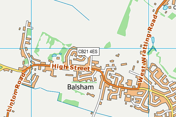 CB21 4ES map - OS VectorMap District (Ordnance Survey) CB21 4ES map - OS VectorMap District (Ordnance Survey)