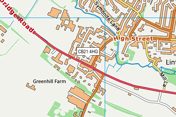 CB21 4HG map - OS VectorMap District (Ordnance Survey) CB21 4HG map - OS VectorMap District (Ordnance Survey)