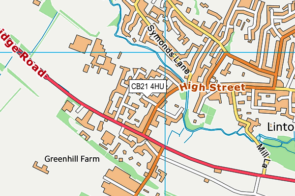 CB21 4HU map - OS VectorMap District (Ordnance Survey) CB21 4HU map - OS VectorMap District (Ordnance Survey)