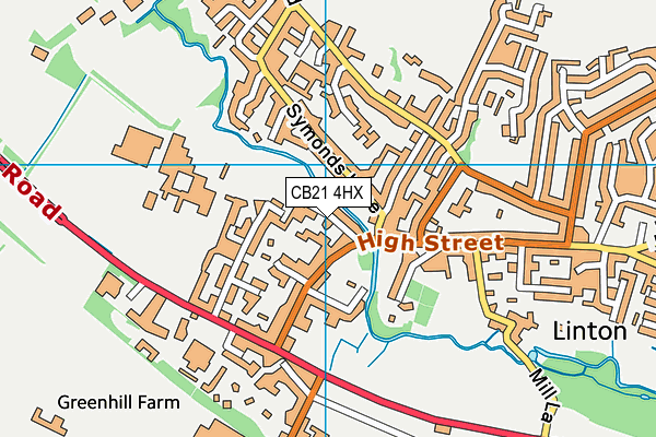CB21 4HX map - OS VectorMap District (Ordnance Survey) CB21 4HX map - OS VectorMap District (Ordnance Survey)
