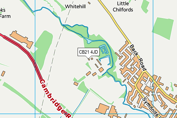 CB21 4JD map - OS VectorMap District (Ordnance Survey) CB21 4JD map - OS VectorMap District (Ordnance Survey)