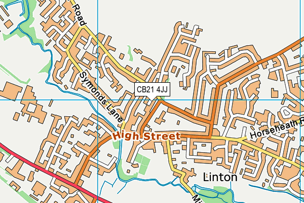 CB21 4JJ map - OS VectorMap District (Ordnance Survey) CB21 4JJ map - OS VectorMap District (Ordnance Survey)