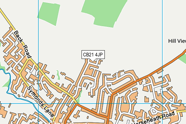 CB21 4JP map - OS VectorMap District (Ordnance Survey) CB21 4JP map - OS VectorMap District (Ordnance Survey)