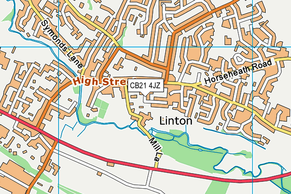 CB21 4JZ map - OS VectorMap District (Ordnance Survey) CB21 4JZ map - OS VectorMap District (Ordnance Survey)