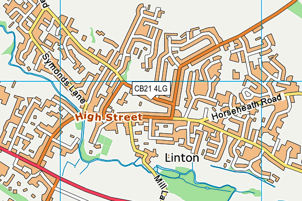 CB21 4LG map - OS VectorMap District (Ordnance Survey) CB21 4LG map - OS VectorMap District (Ordnance Survey)