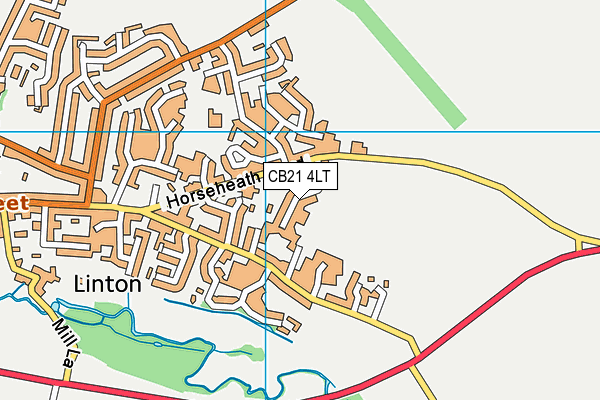 CB21 4LT map - OS VectorMap District (Ordnance Survey) CB21 4LT map - OS VectorMap District (Ordnance Survey)
