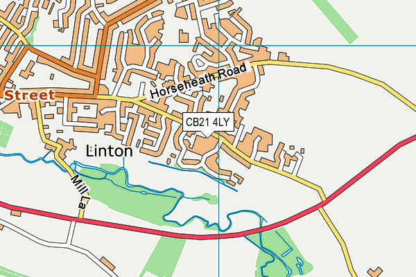 CB21 4LY map - OS VectorMap District (Ordnance Survey) CB21 4LY map - OS VectorMap District (Ordnance Survey)