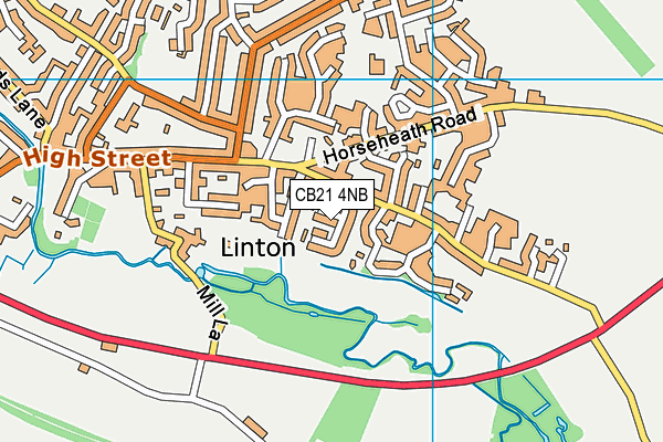 CB21 4NB map - OS VectorMap District (Ordnance Survey) CB21 4NB map - OS VectorMap District (Ordnance Survey)