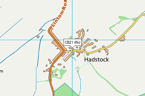 CB21 4NJ map - OS VectorMap District (Ordnance Survey) CB21 4NJ map - OS VectorMap District (Ordnance Survey)